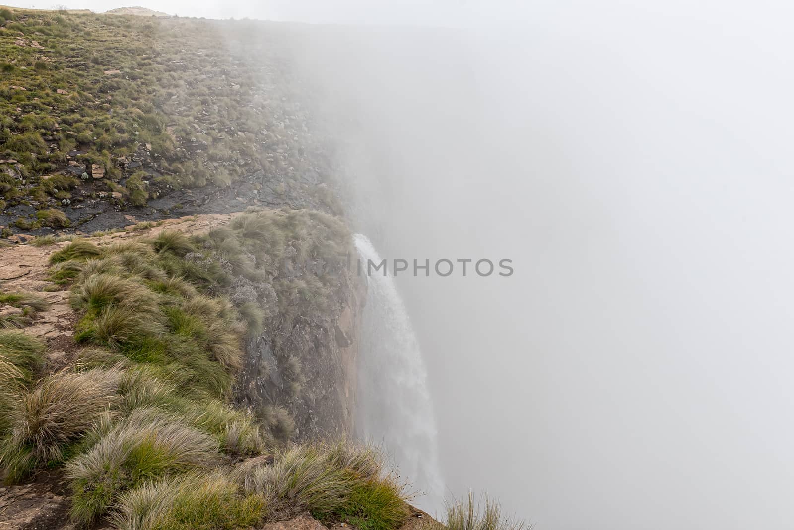 Top of the Tugela Falls, the second tallest waterfall on earth, 948m tall