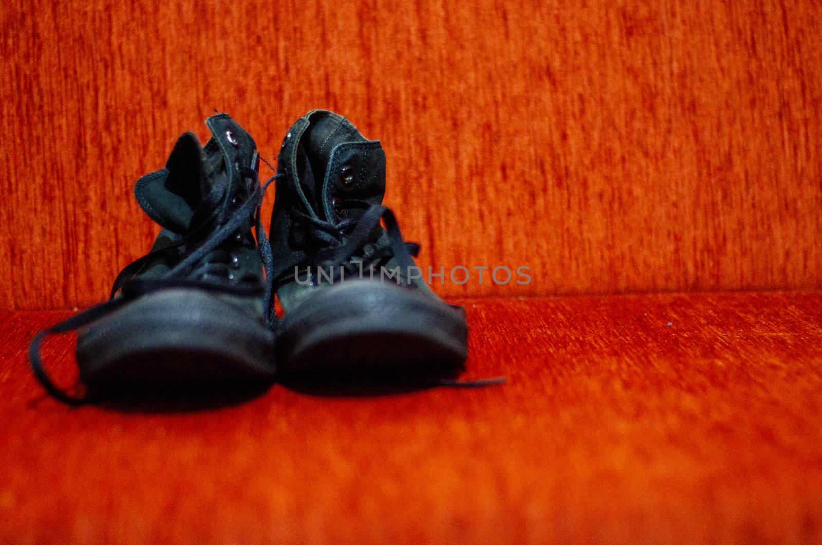 Old Black Stylish Shoes, Vintage by Hasilyus