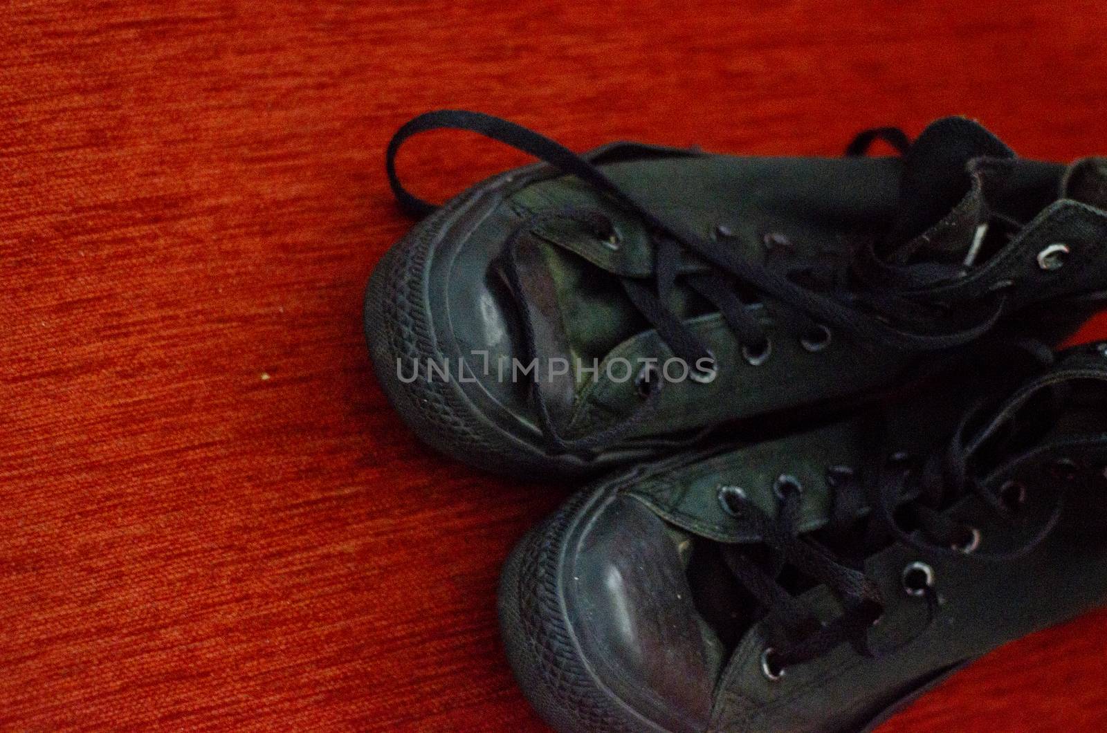 Old Black Stylish Shoes, Vintage by Hasilyus