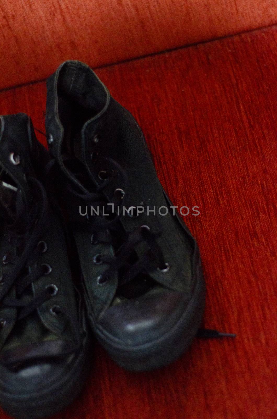 Old Black Stylish Shoes, Vintage by Hasilyus