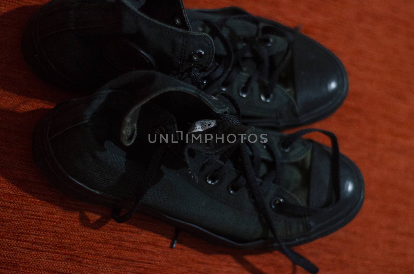 Old Black Stylish Shoes, Vintage by Hasilyus