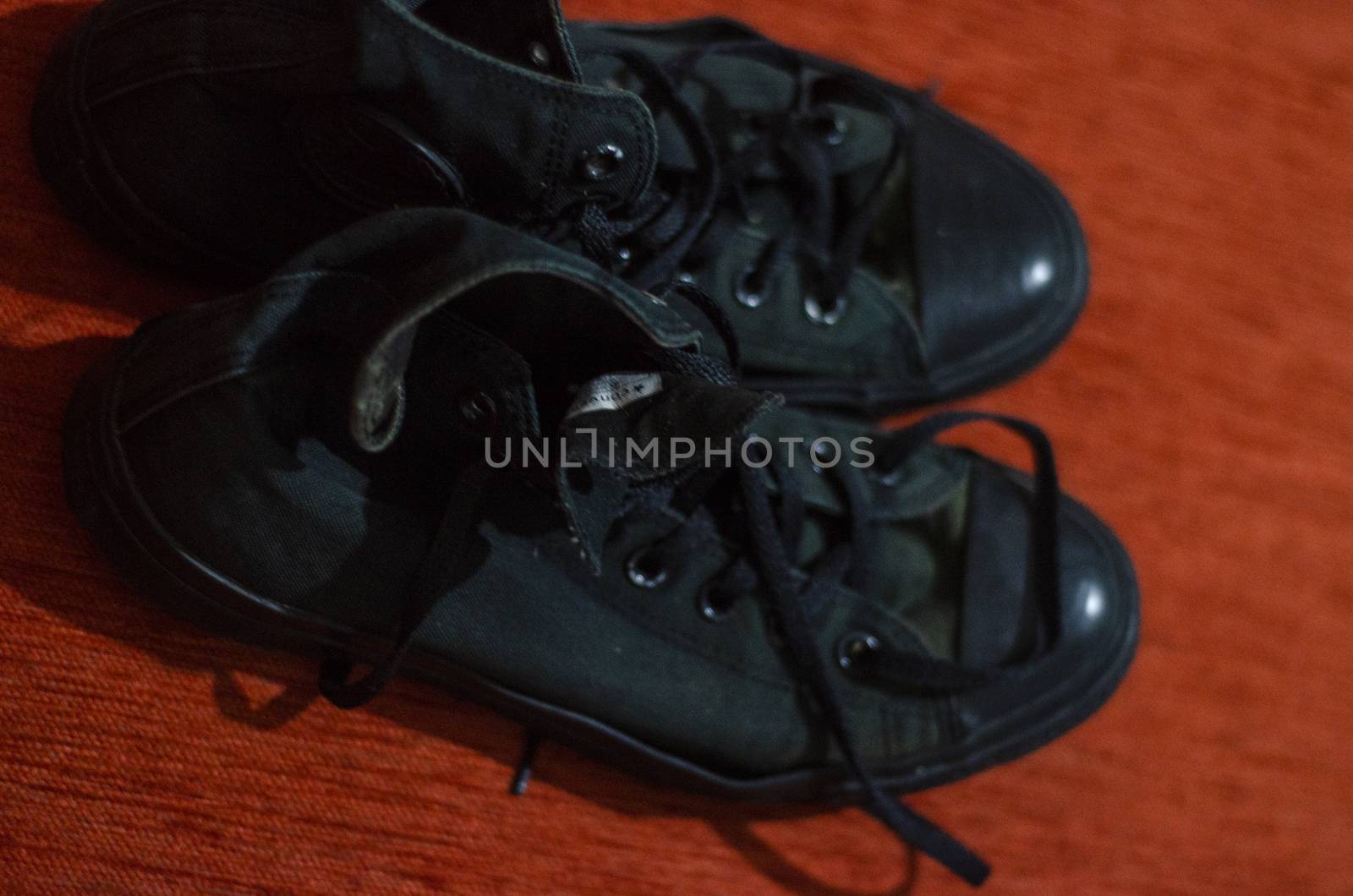 Old Black Stylish Shoes, Vintage by Hasilyus