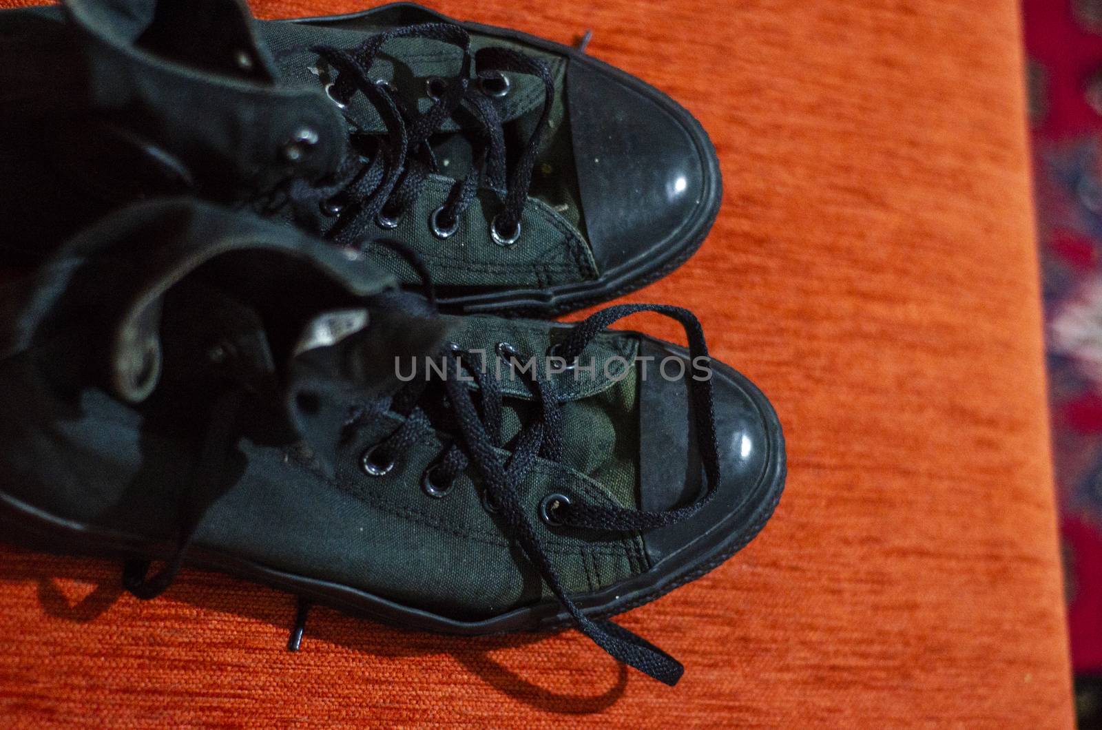 Old Black Stylish Shoes, Vintage by Hasilyus