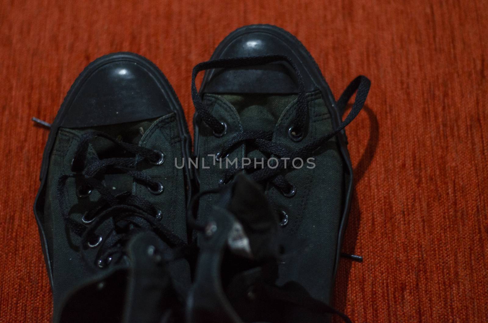 Old Black Stylish Shoes, Vintage by Hasilyus