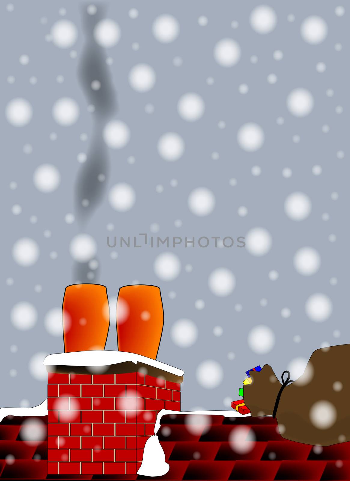 Christmas Chimney Pots by Bigalbaloo