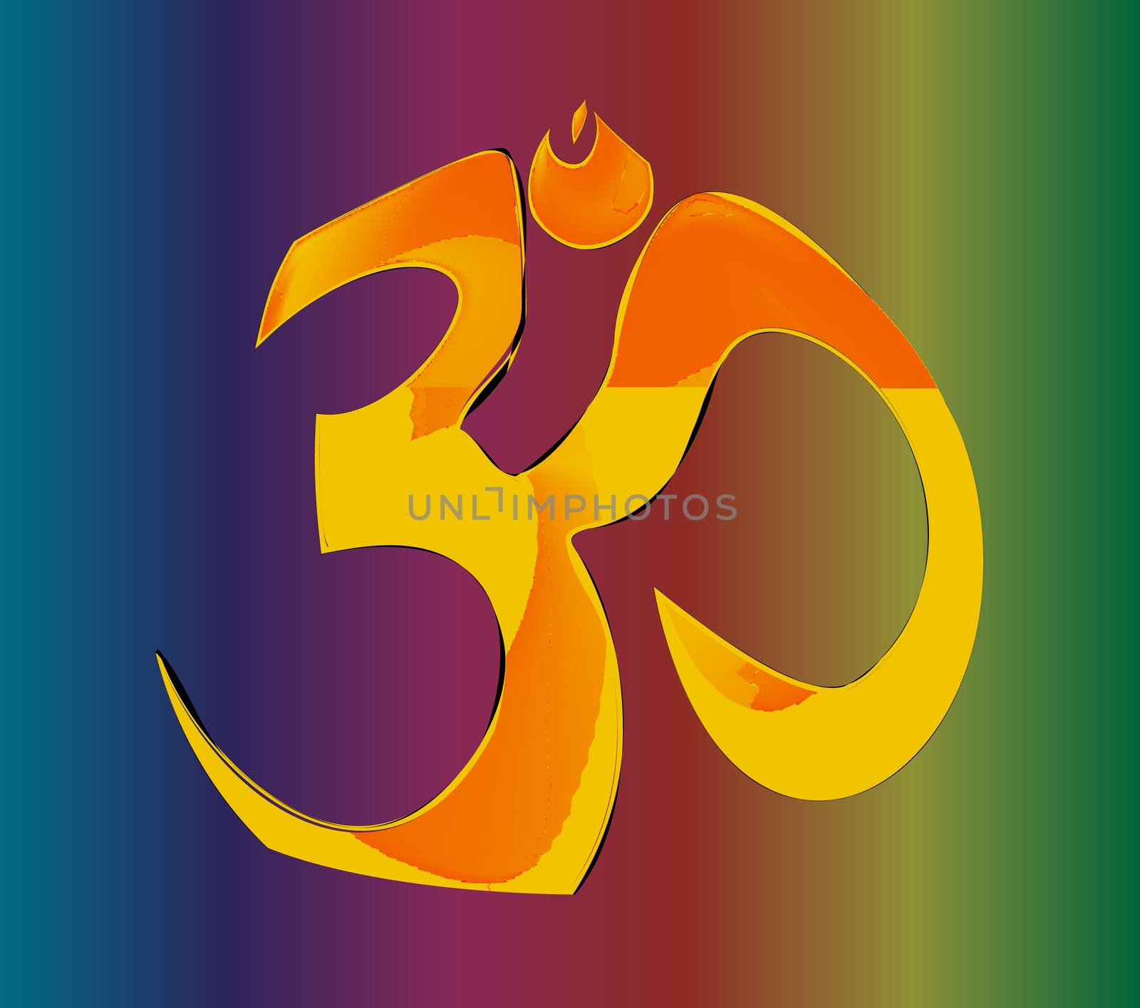 Golden Om by Bigalbaloo