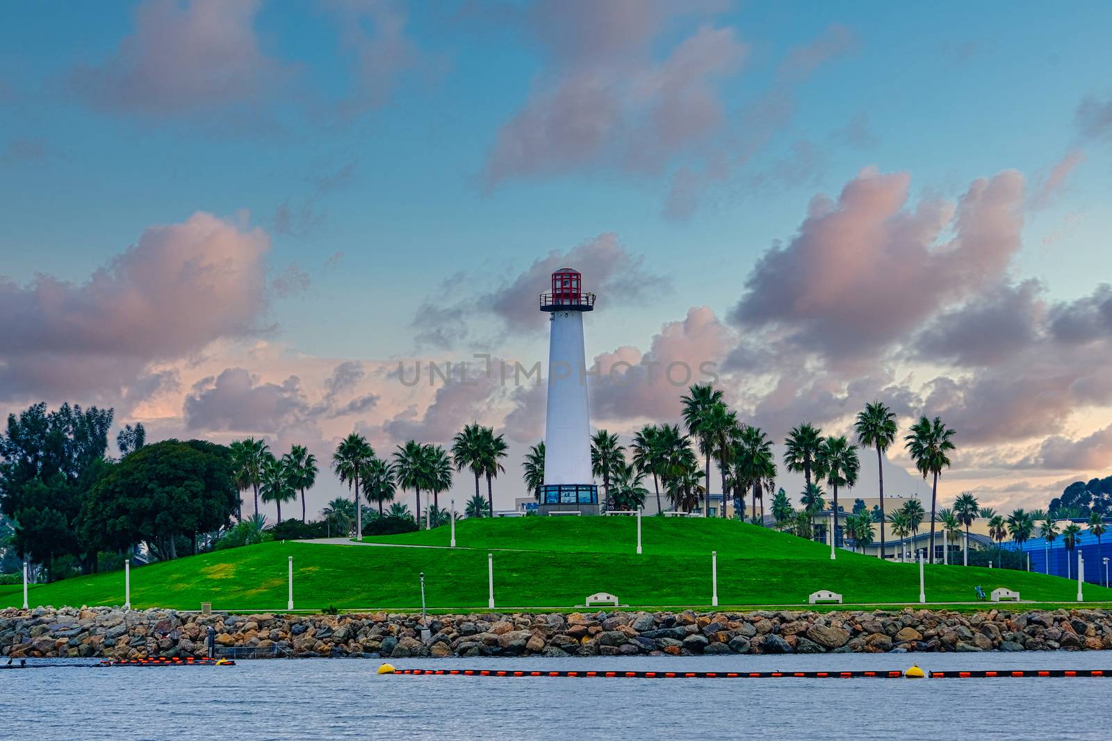 Lighthouse in Long Beach Harbor by dbvirago