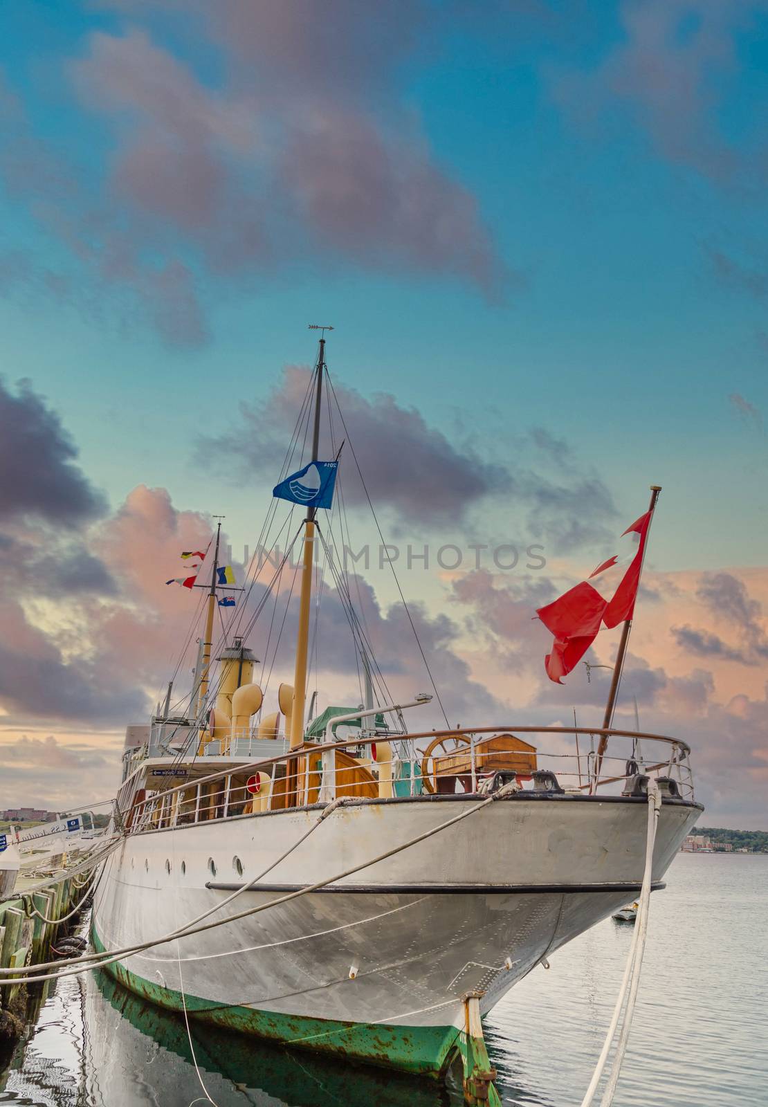 Yacht in Halifax Harbor by dbvirago
