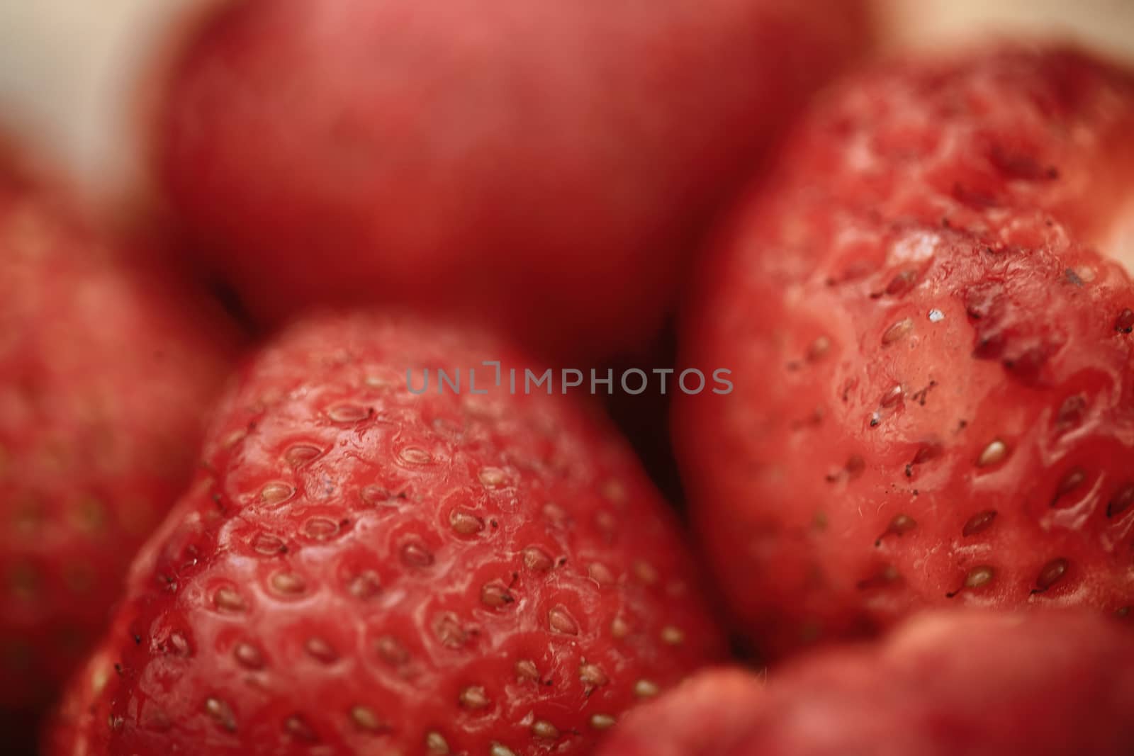 Delicious strawberry macro shot