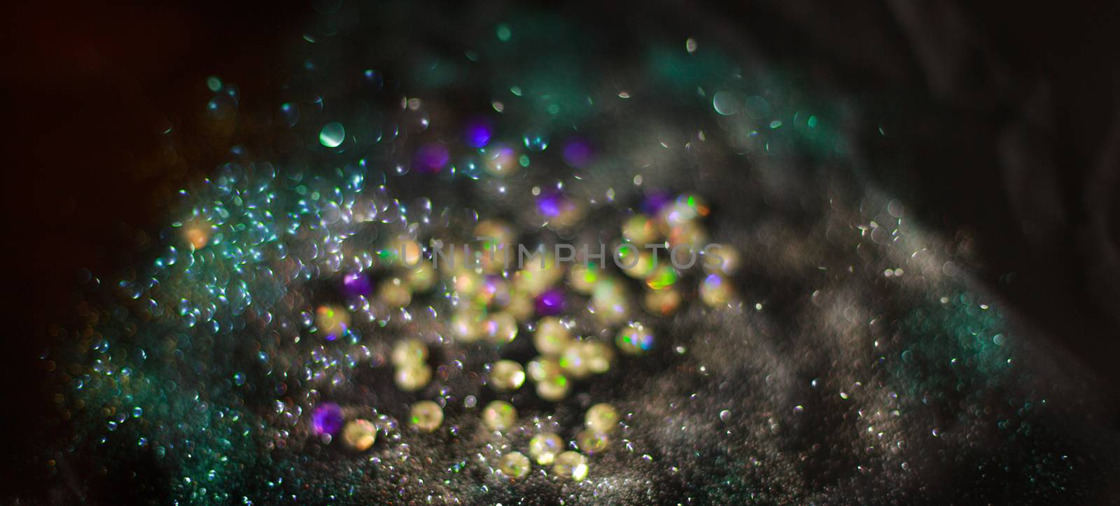 Abstract compositione in bokeh on black  background