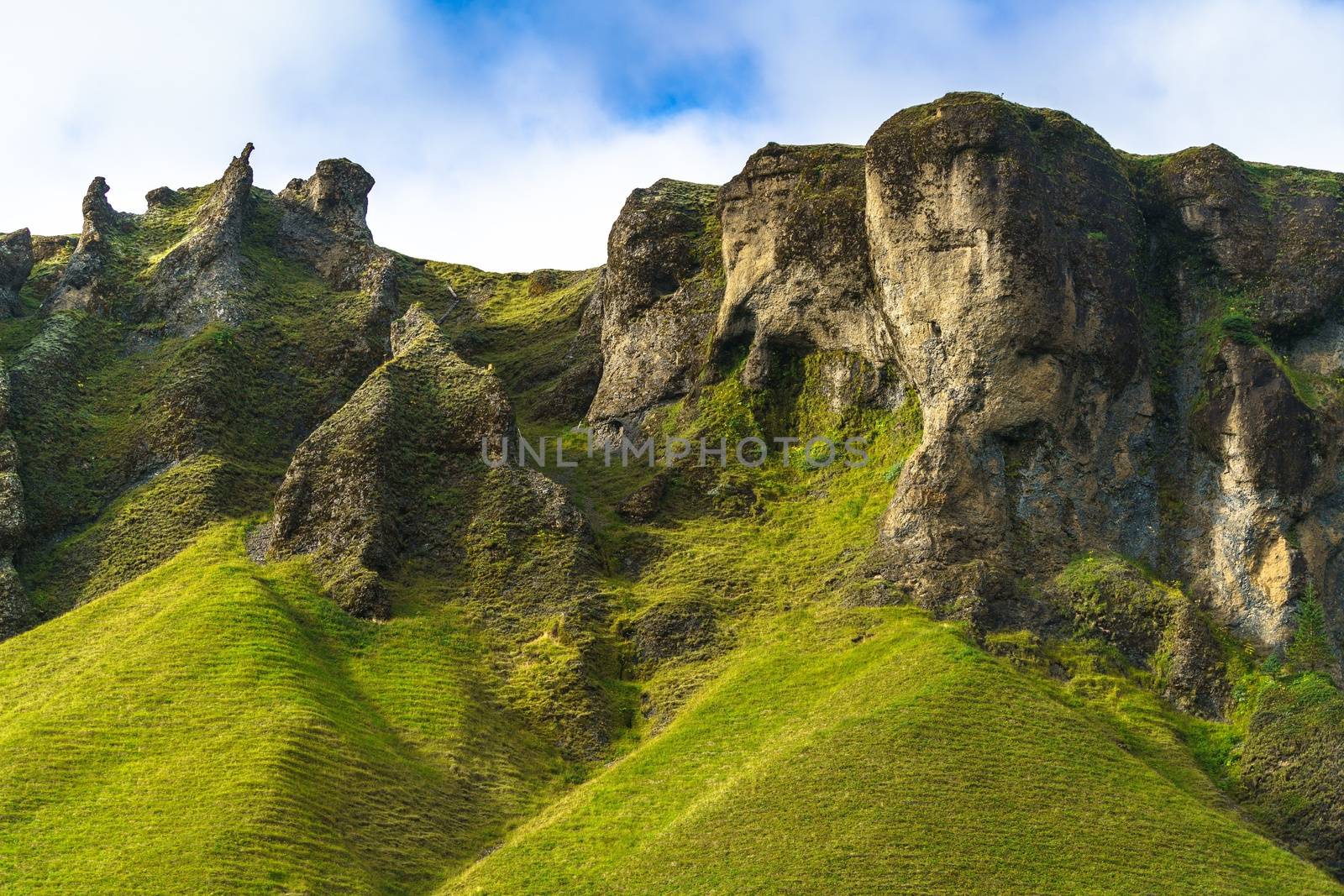 The stack has the appearance of a dragon, or elephant drinking sea water in Vatnsnes peninsula. by bhavik_jagani