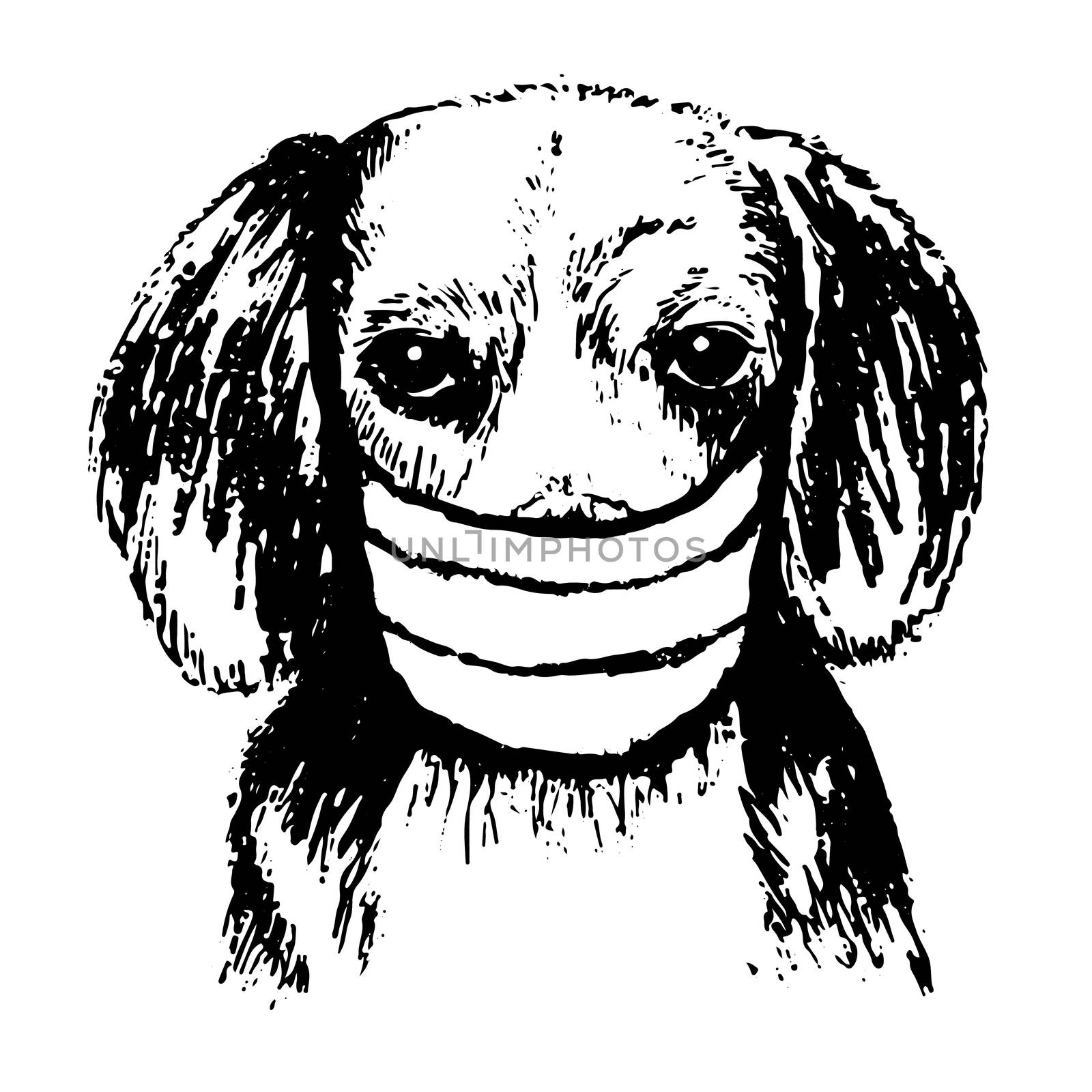 illustration of Beagle dog with mask by simpleBE