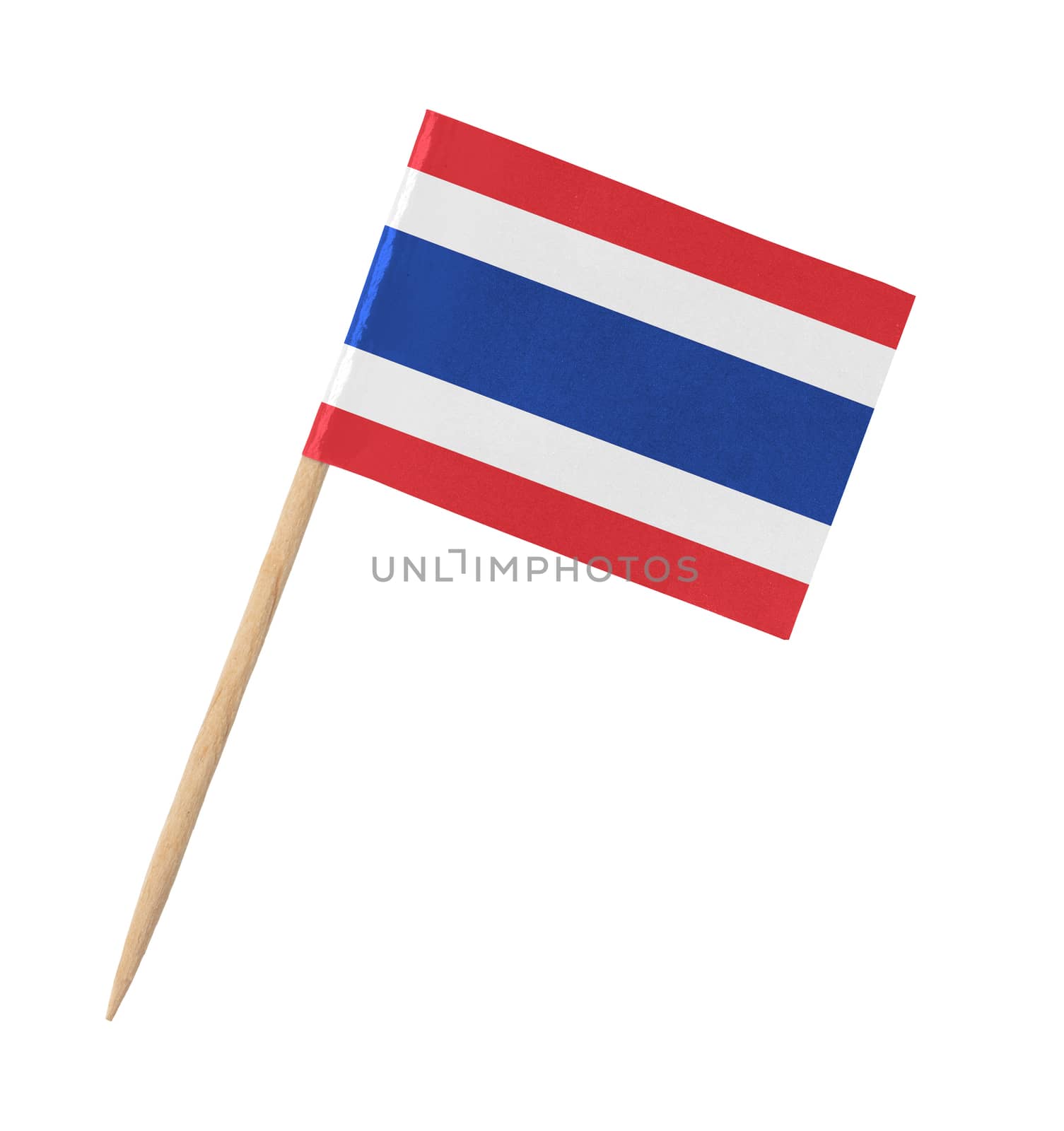 Small paper Thai flag on wooden stick by michaklootwijk