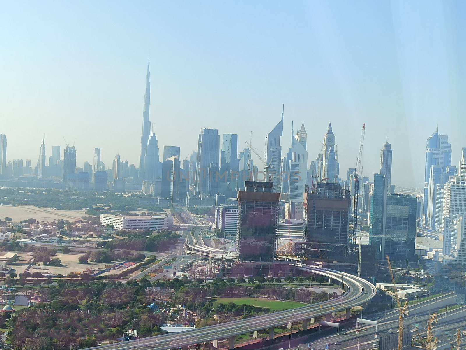 a skyline view of dubai during late summer