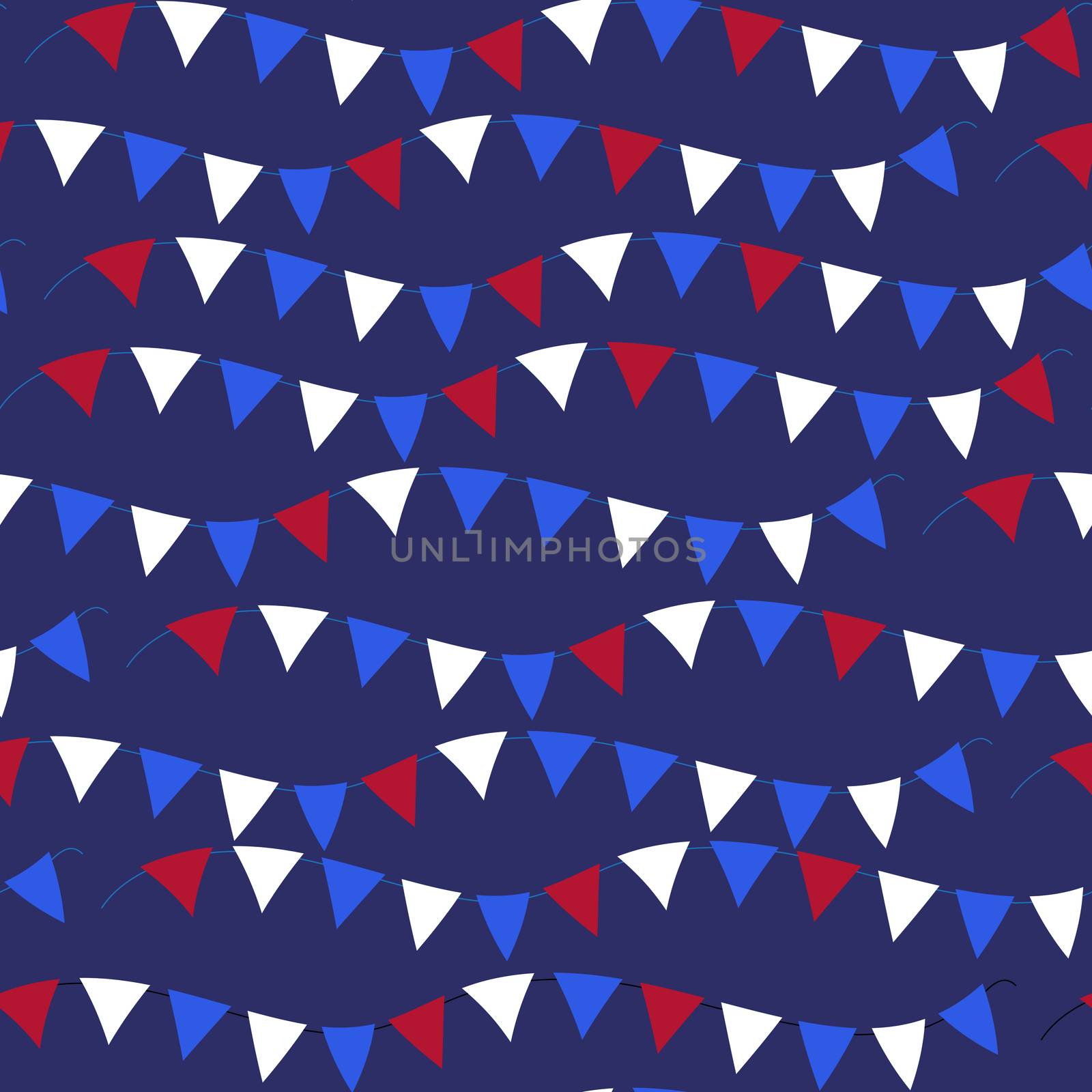 American USA flag seamless patterns. Independence Day, July 4 concept, repeating texture, endless background. illustration