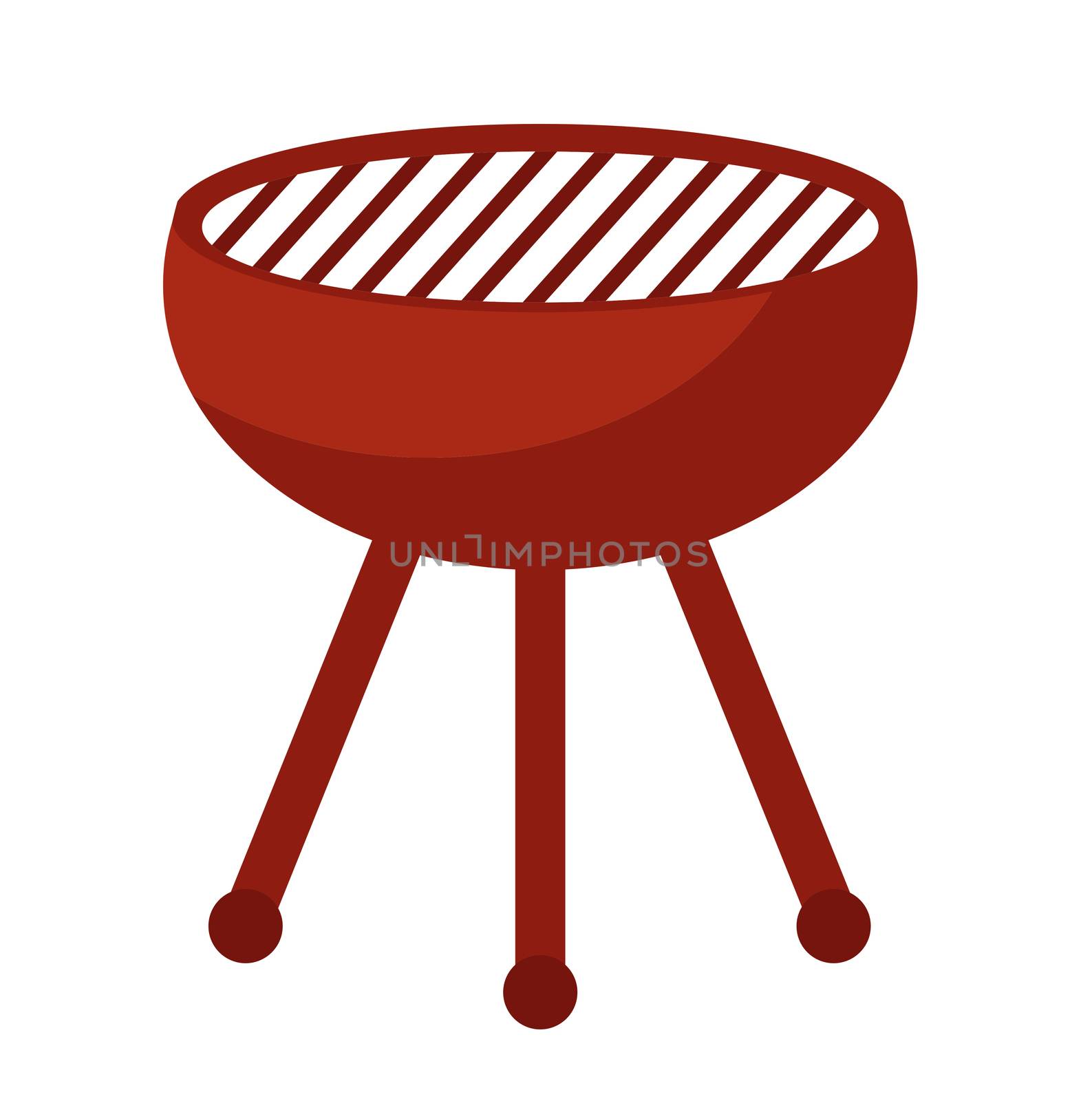 Barbecue, bbq icon, flat style. Isolated on white background. illustration. by lucia_fox