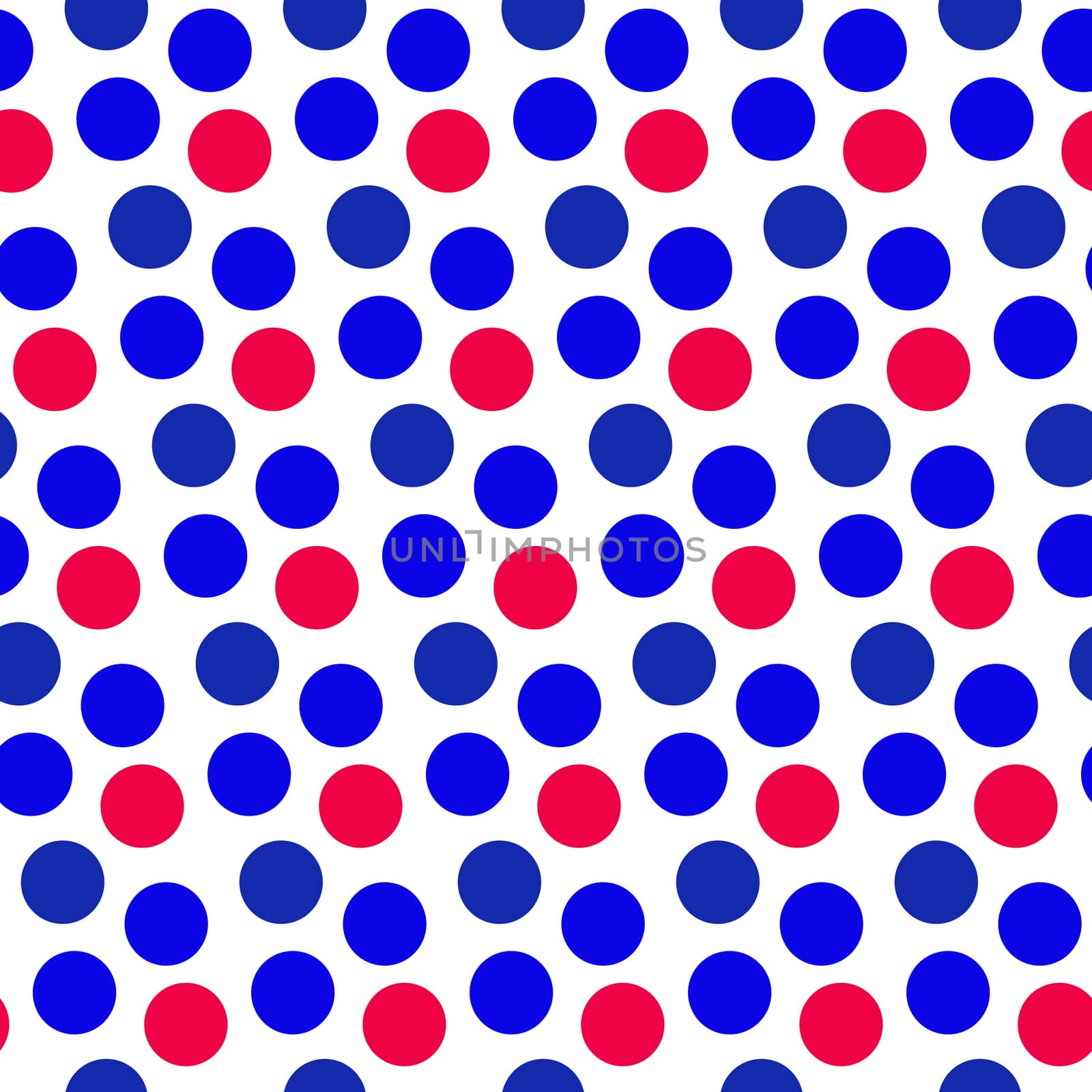 Independence Day of America seamless pattern. July 4th an endless background. USA national holiday repeating texture with polka dots. illustration