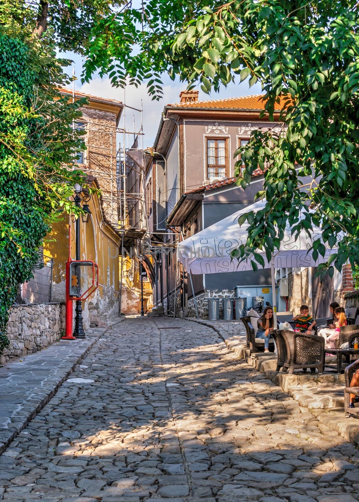 Street in old Plovdiv, Bulgaria by Multipedia