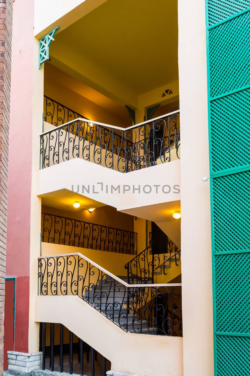 Exterior staircase with wrought  by Philou1000