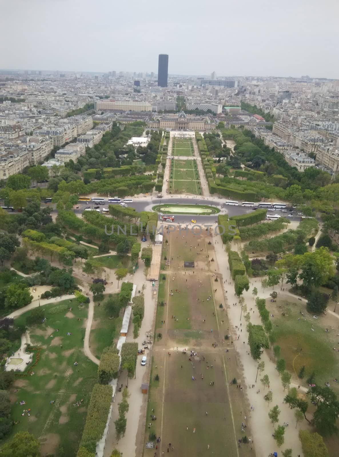 an aerial view of the city