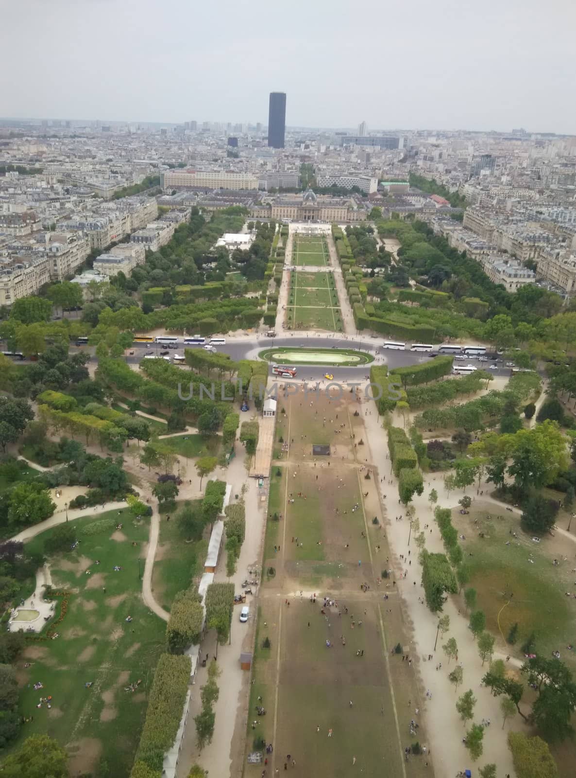 an aerial view of the city