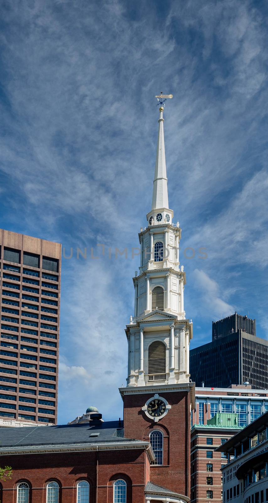 Church Steeple in Boston by dbvirago