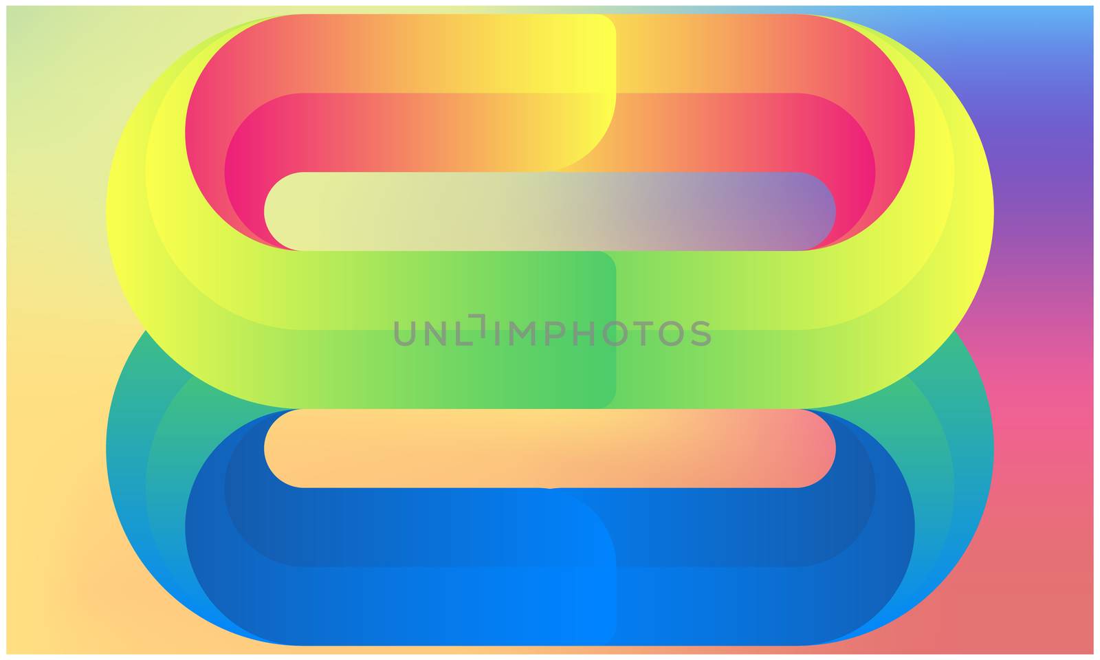 closed loop in a abstract rainbow background by aanavcreationsplus