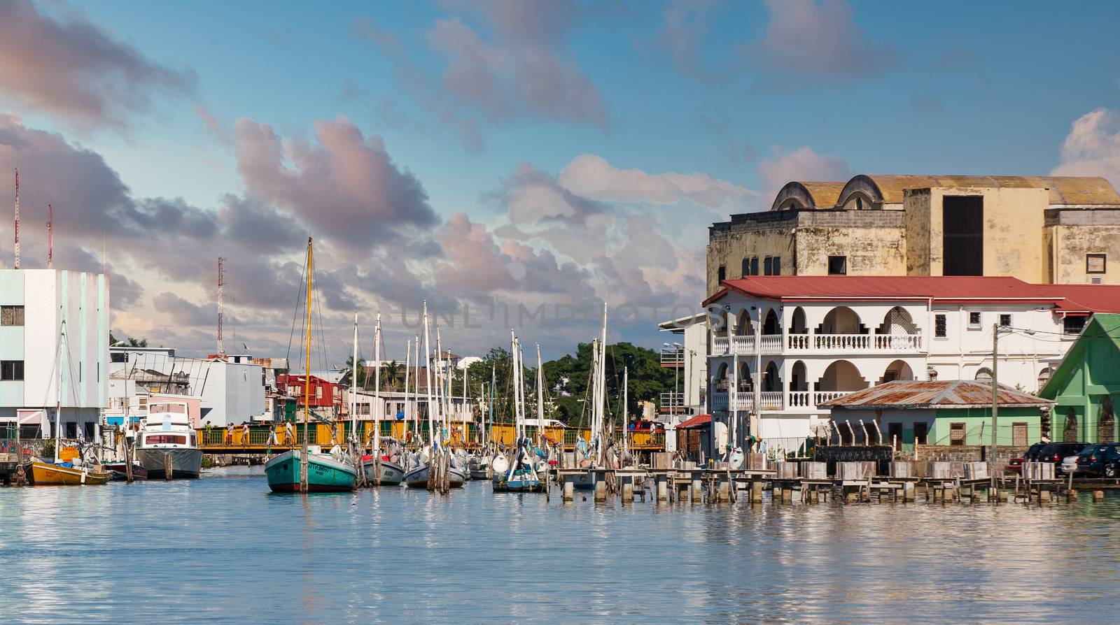 BELIZE CITY, BELIZE - December 10, 2012: Belize is a nation on the east coast of Central America, with Caribbean Sea shorelines to the east and the Belize Barrier Reef, hosts rich marine life.