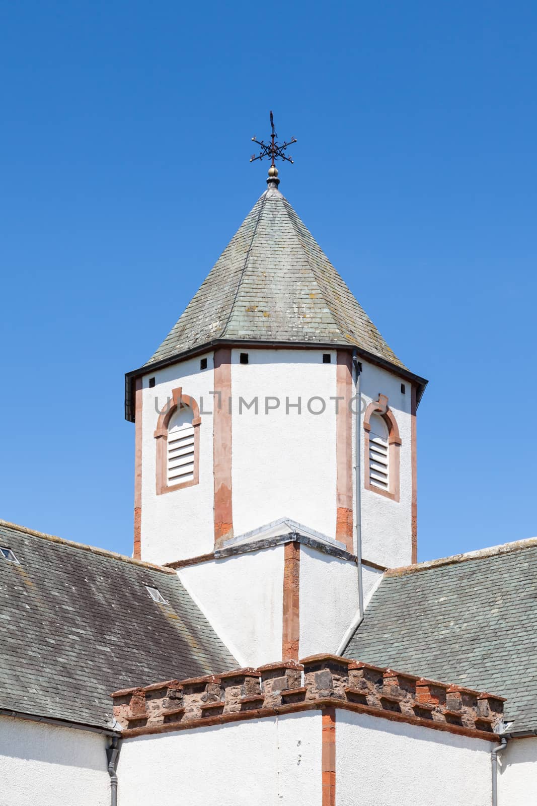 The octagonal central tower of Lauder Old Parish Church is pictured.  The church was built in 1673 and is situated in Lauder, the Scottish Borders.