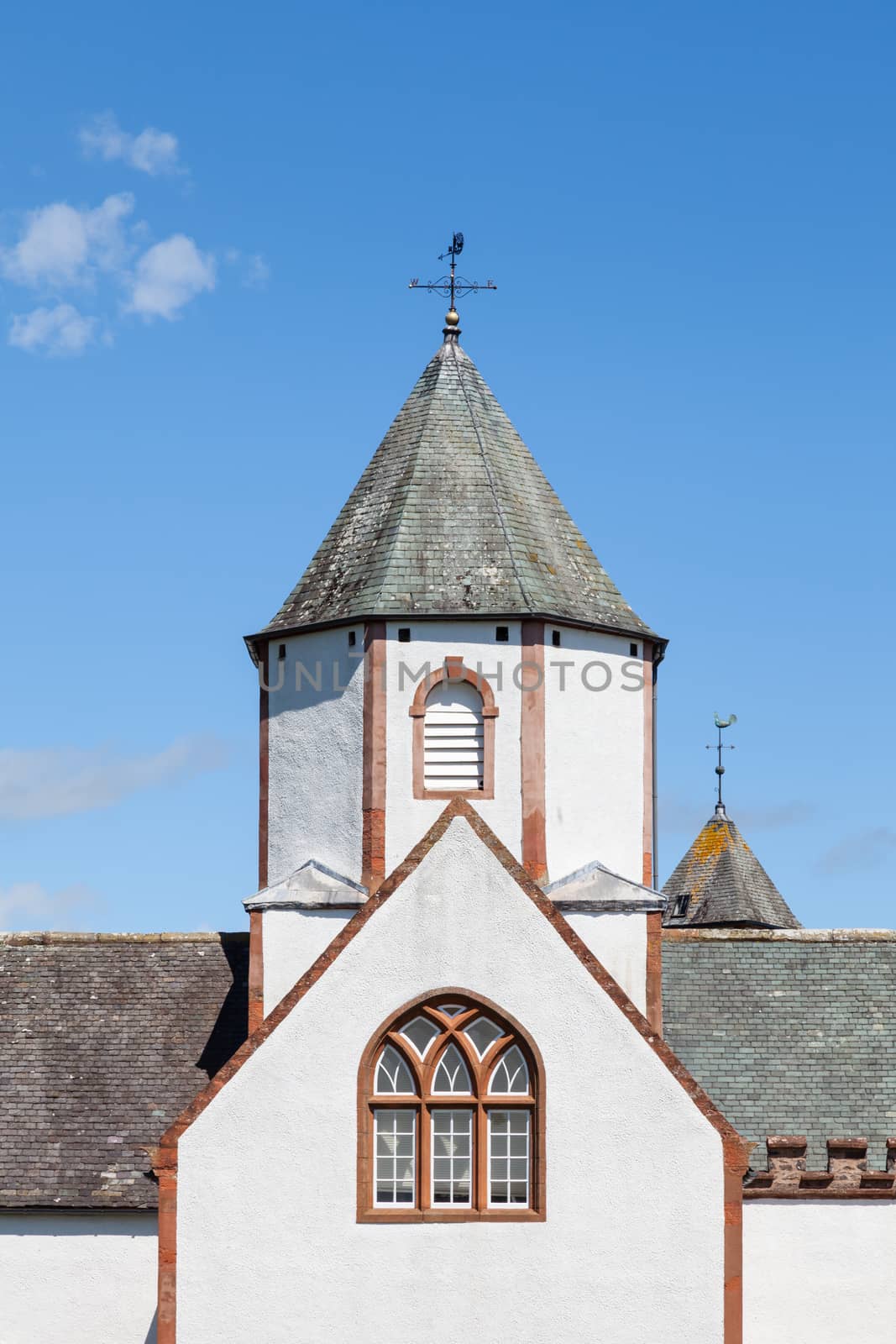 The octagonal central tower of Lauder Old Parish Church is pictured.  The church was built in 1673 and is situated in Lauder, the Scottish Borders.