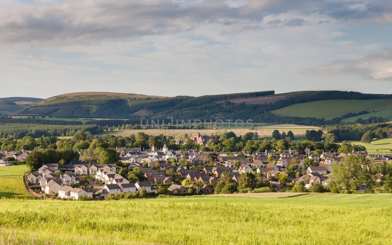 A view of the Lauder skyline, a town situated in the Scottish Borders.