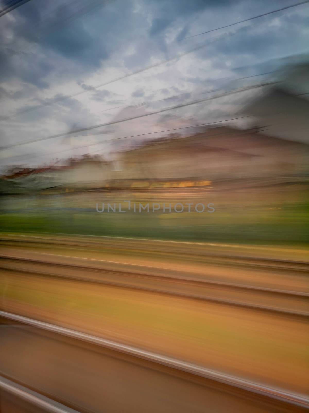 Background made by long exposure shot from train by Wierzchu