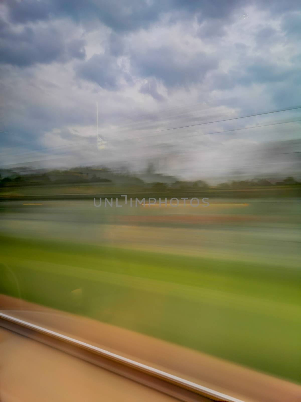 Background made by long exposure shot from train