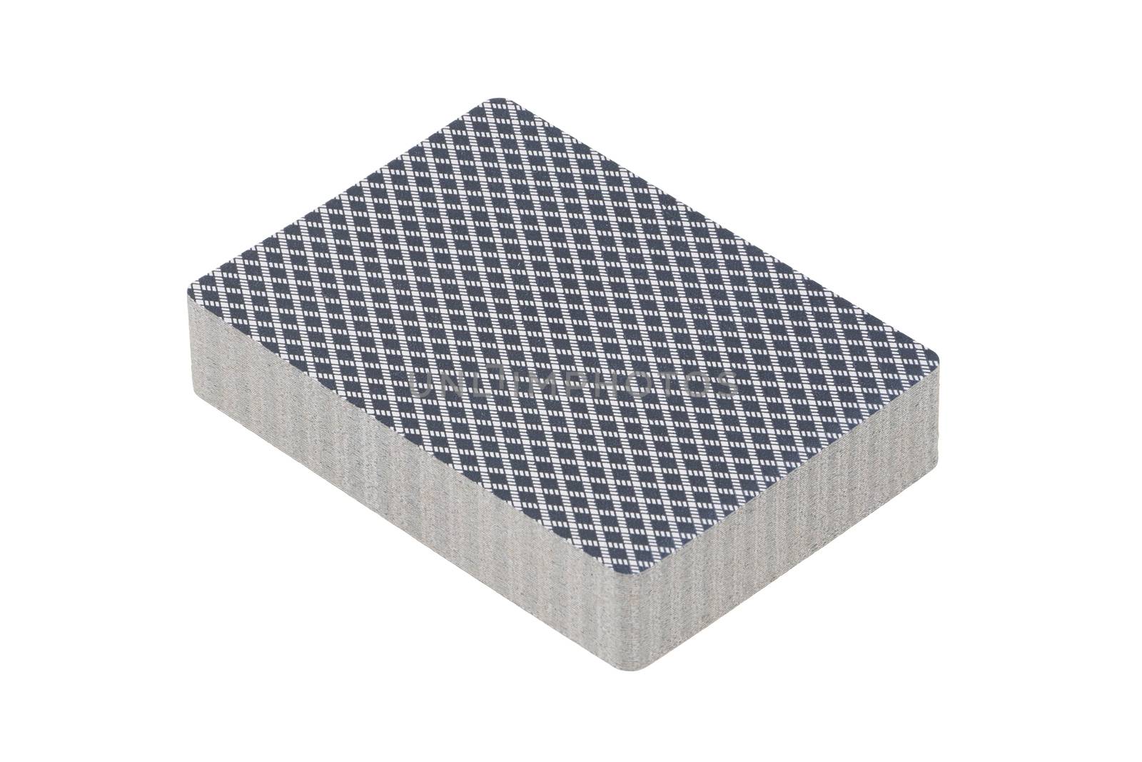 A deck of paying cards on white with clipping path