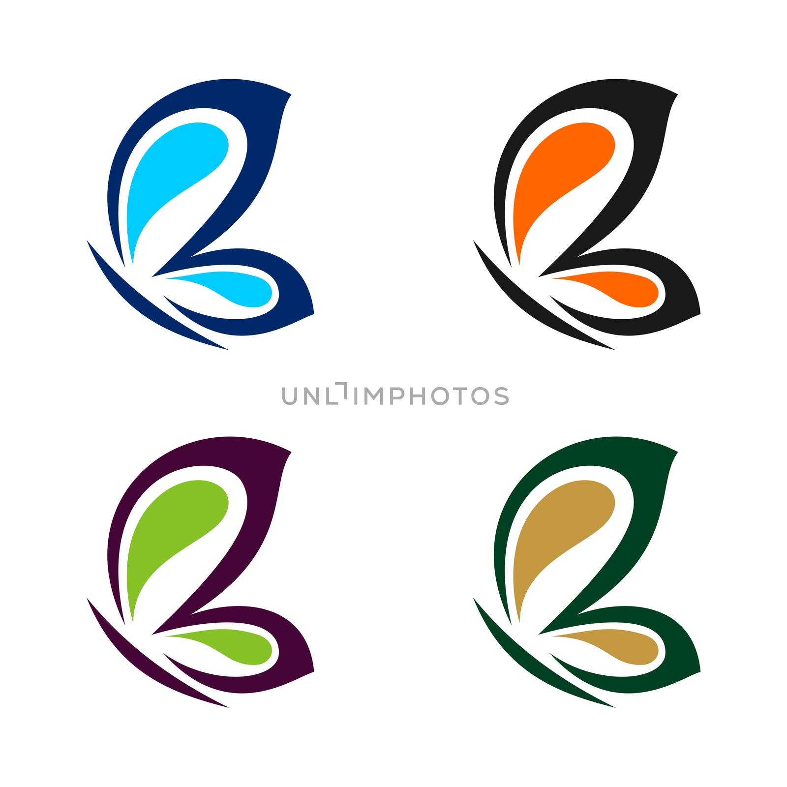 Colorful Wings Butterfly Logo Template design by soponyono