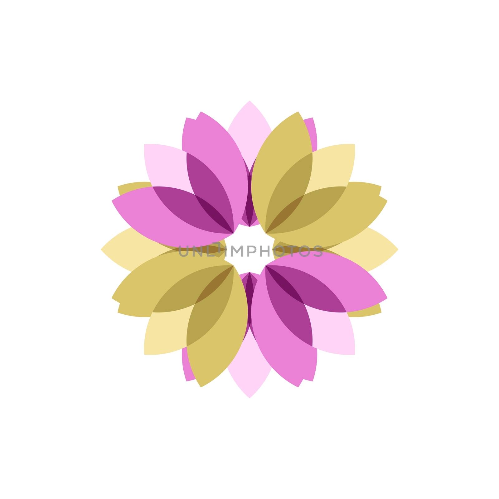 Colorful Ornamental Flower vector logo template Illustration Design. Vector EPS 10.