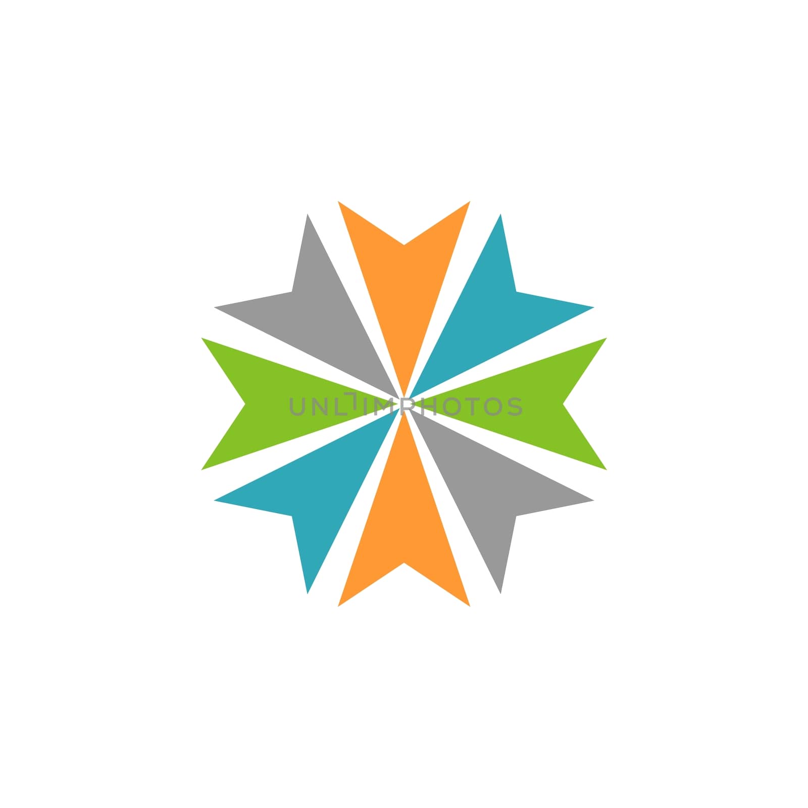 Abstract Arrow Circle Star Logo Template Illustration Design. Vector EPS 10.