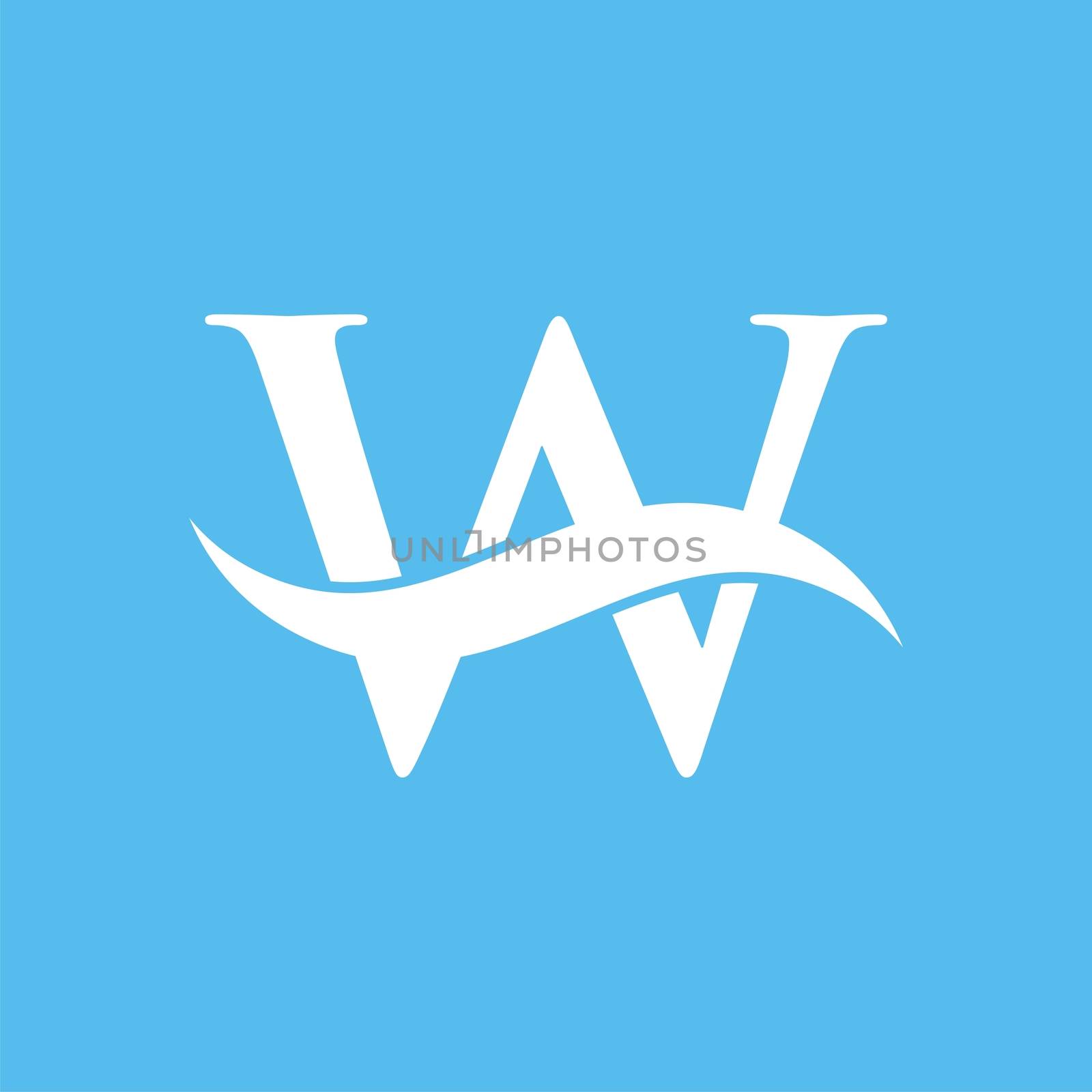 W Letter Wave Logo Template Illustration Design. Vector EPS 10. by soponyono