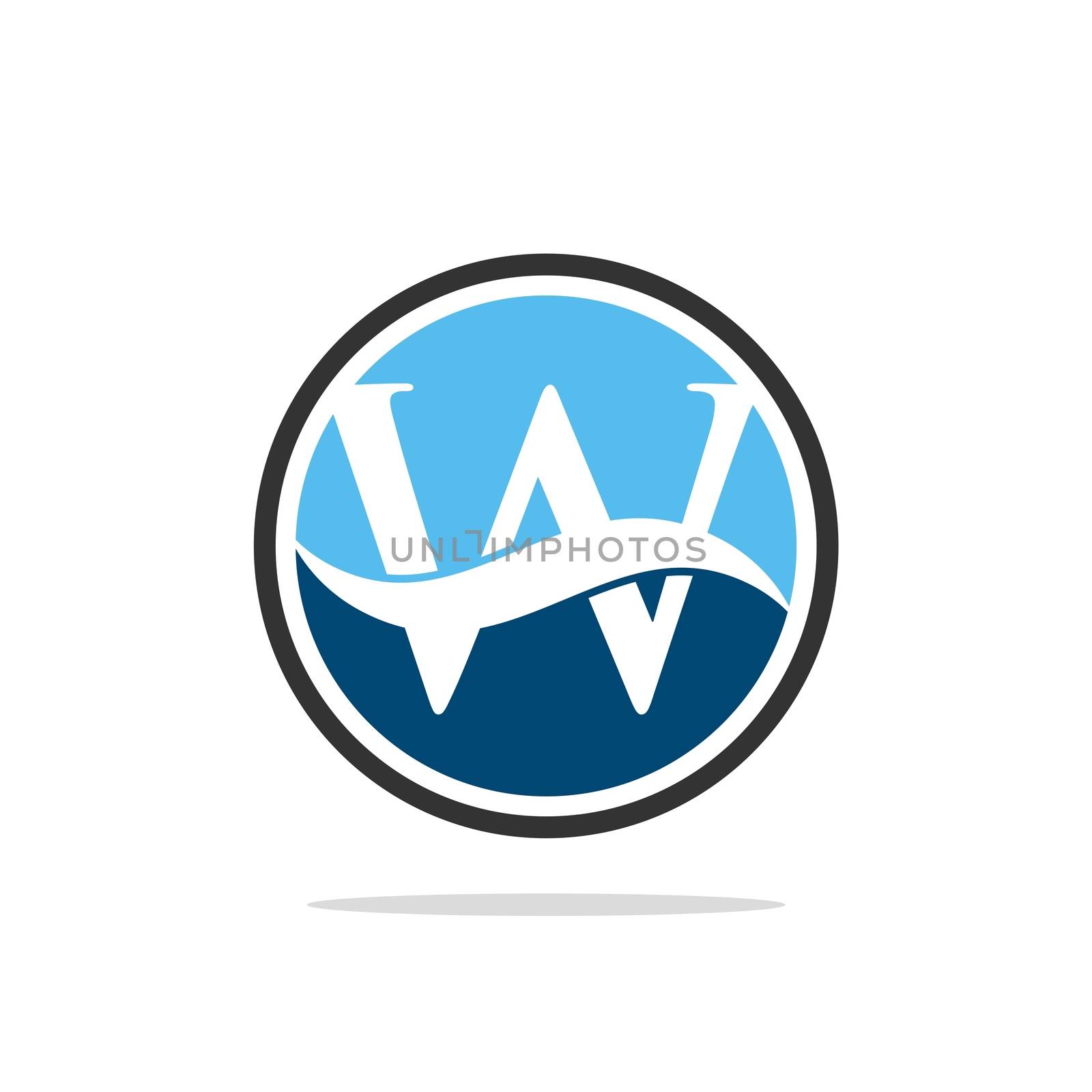 W Letter Wave Logo Template Illustration Design. Vector EPS 10.