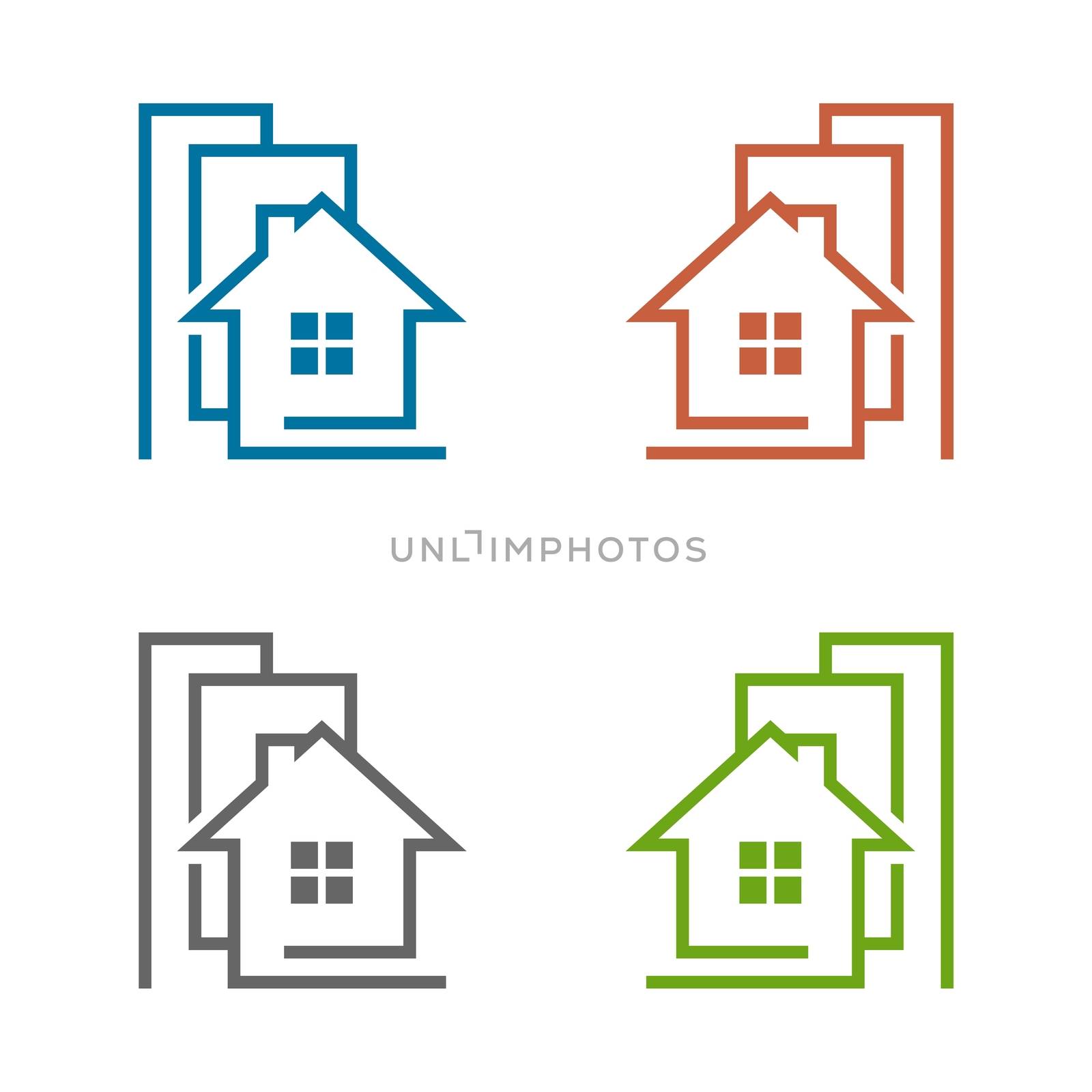 Home Building Vector Logo Template Illustration Design. Vector EPS 10. by soponyono