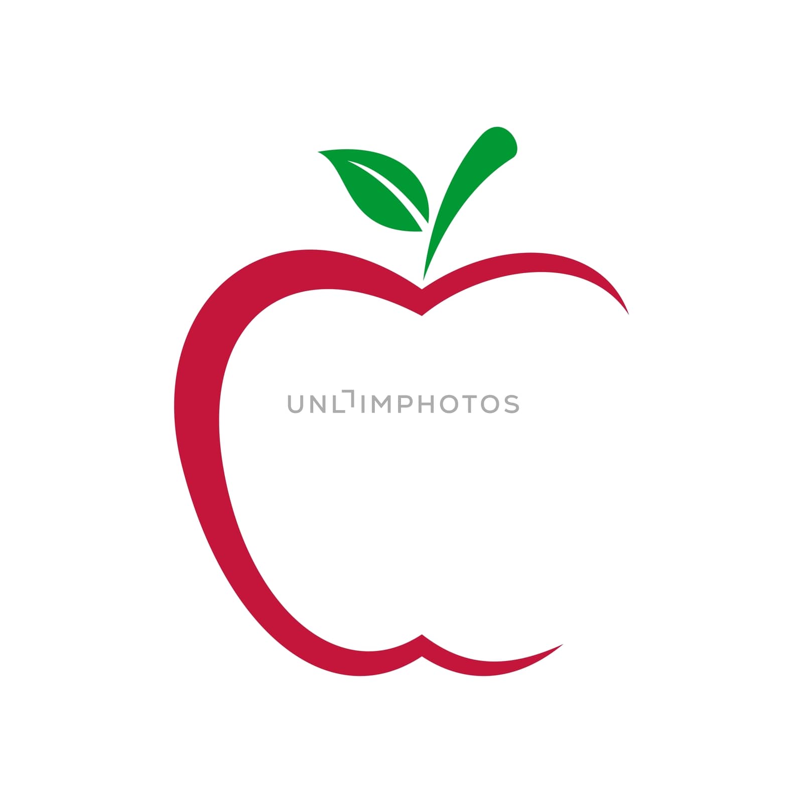 Red Apple Vector Logo Template Illustration Design. Vector EPS 10. by soponyono