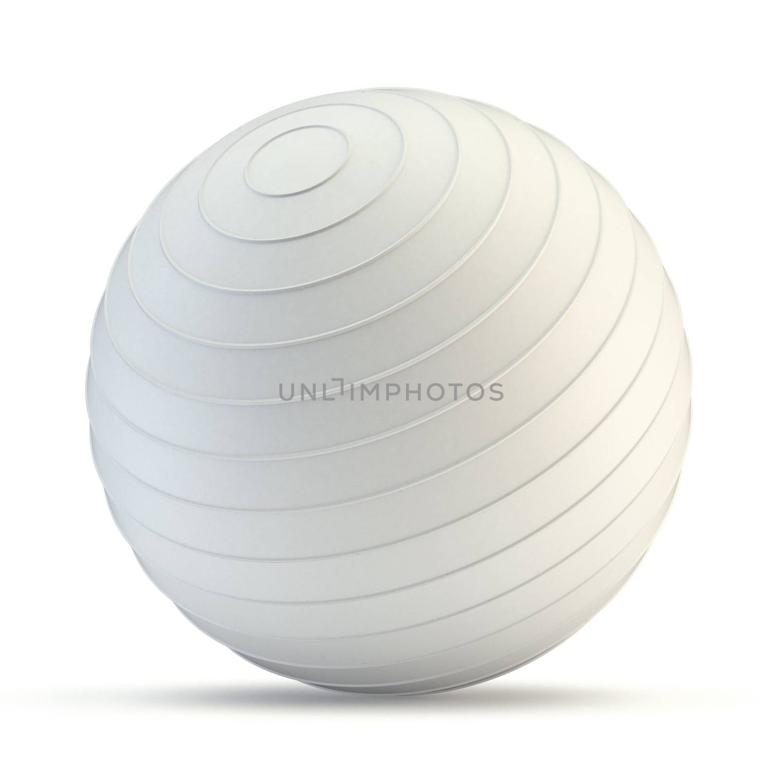 White fitness ball 3D by djmilic