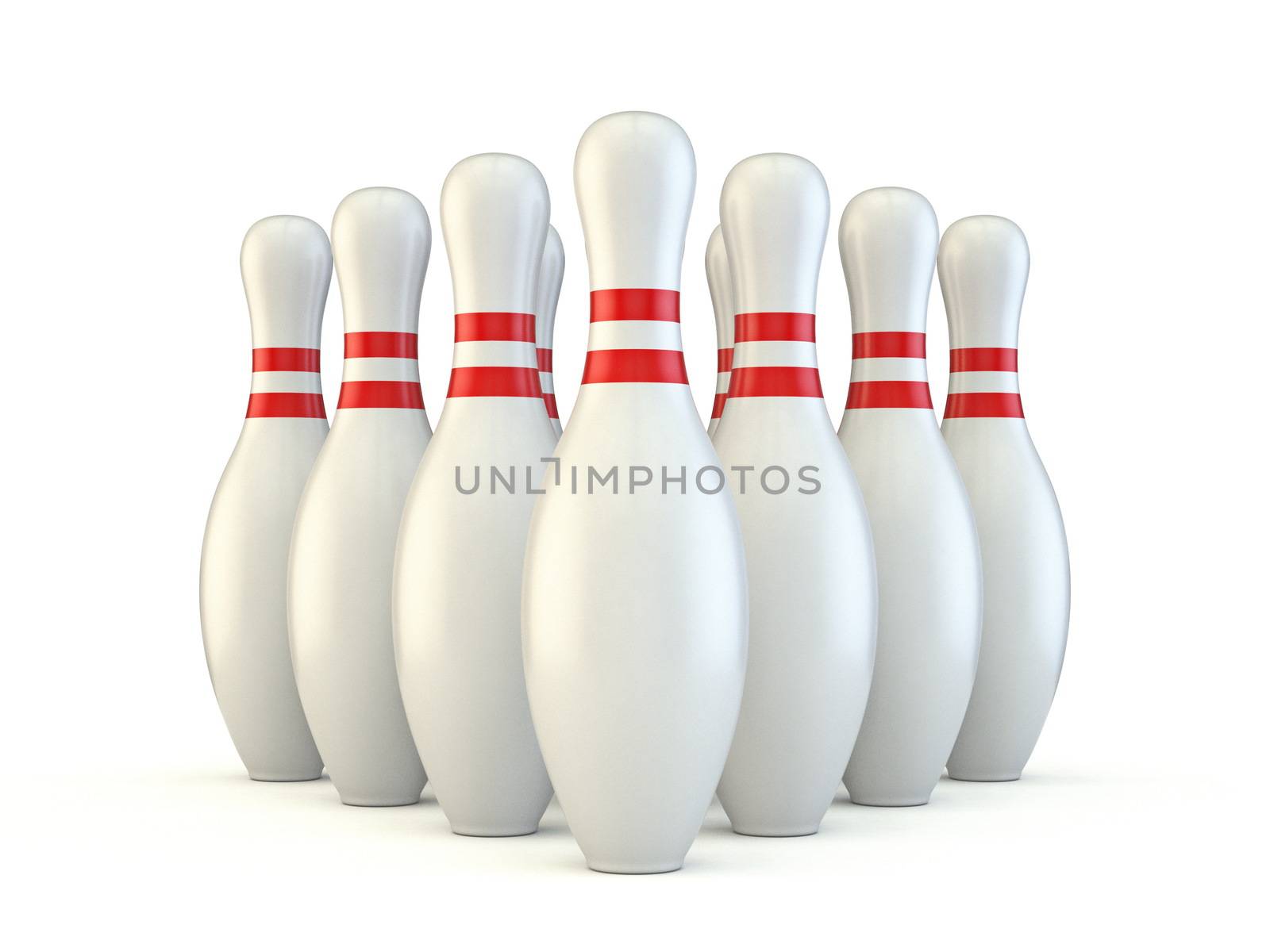 Bowling pins 3D by djmilic