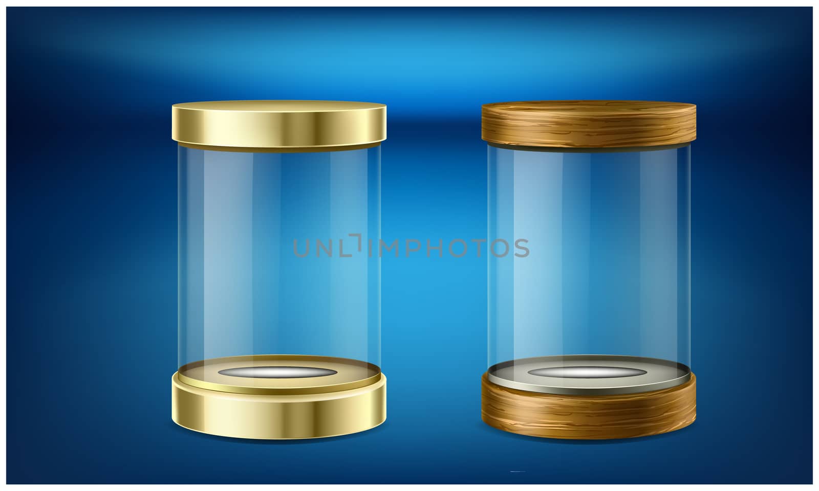 empty jars on abstract dark background by aanavcreationsplus