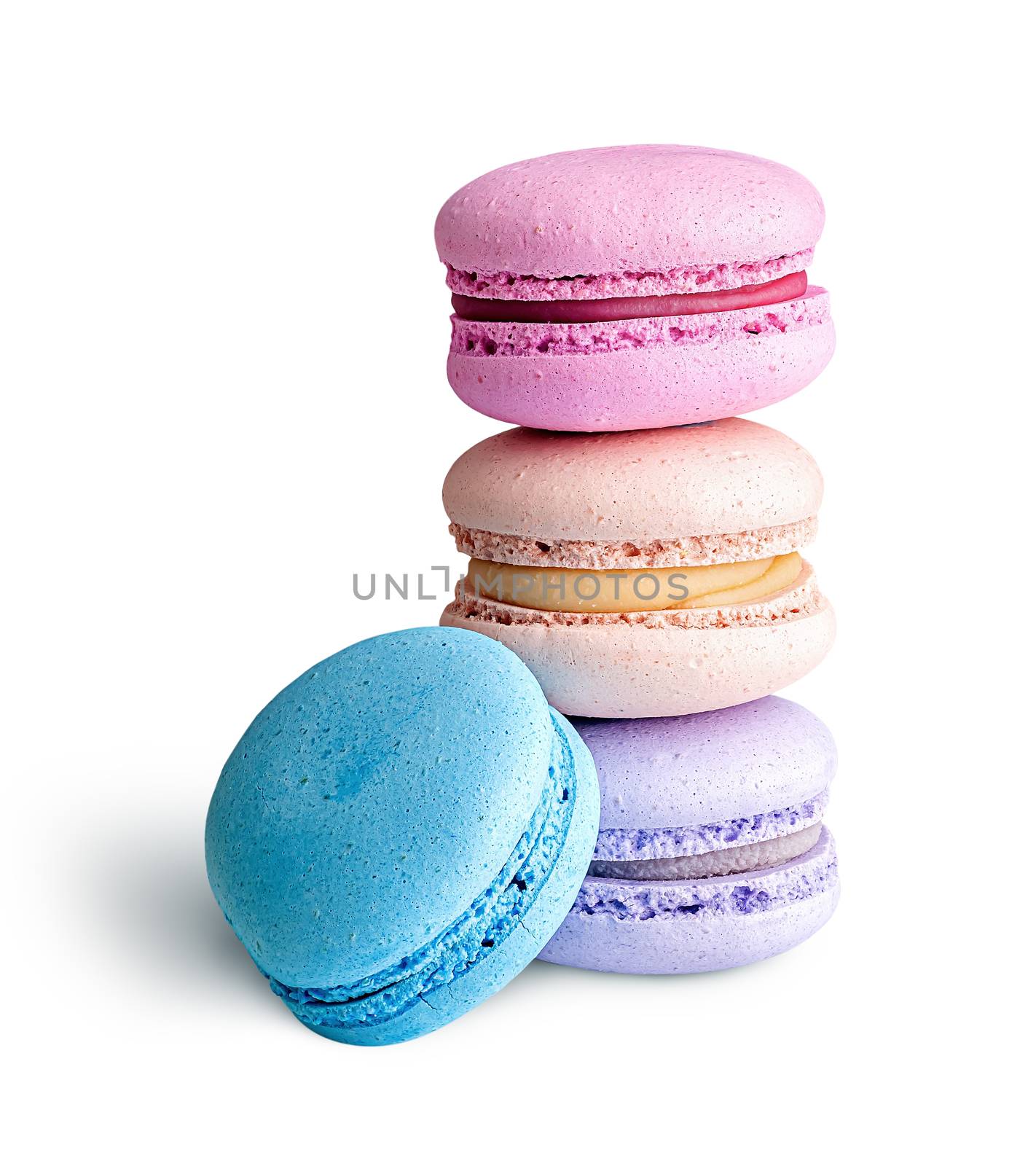 Three macaroon each other and one next by Cipariss