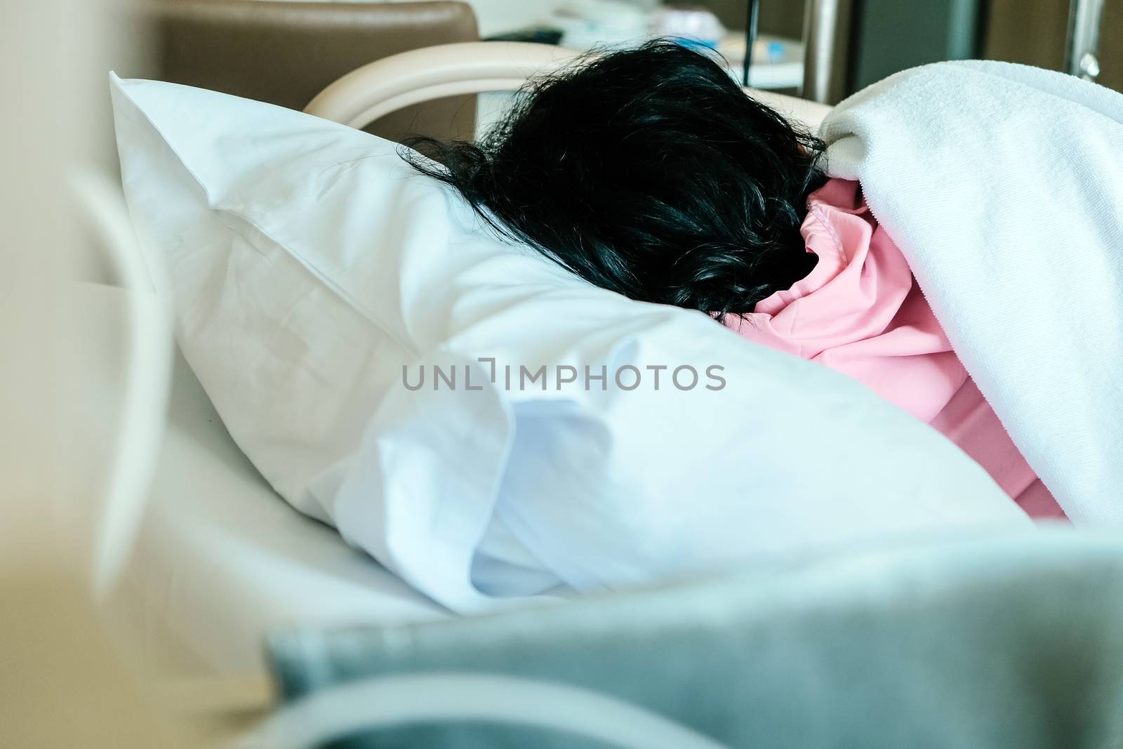 Image of Elderly patients in hospital bed