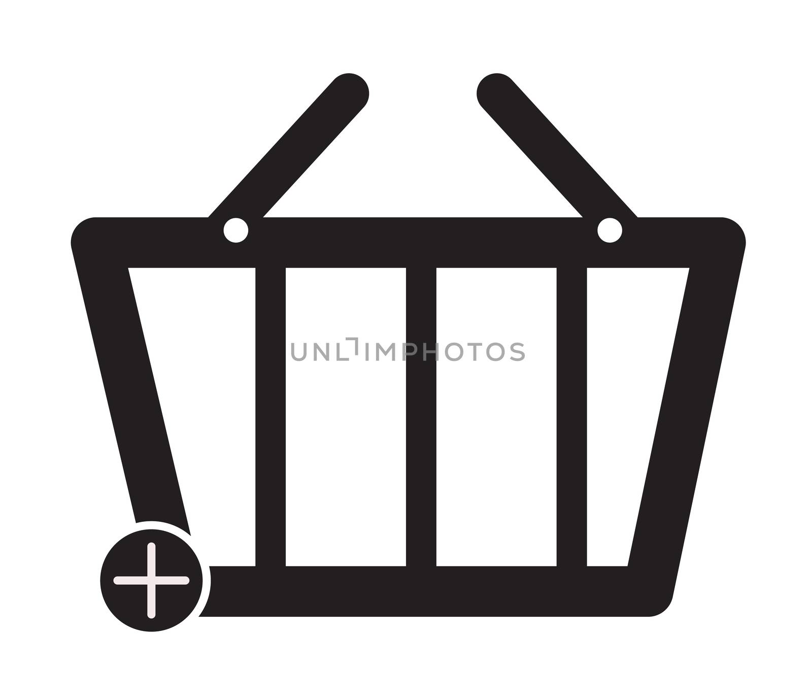 shopping basket sign on white background. basket symbol. flat st by suthee