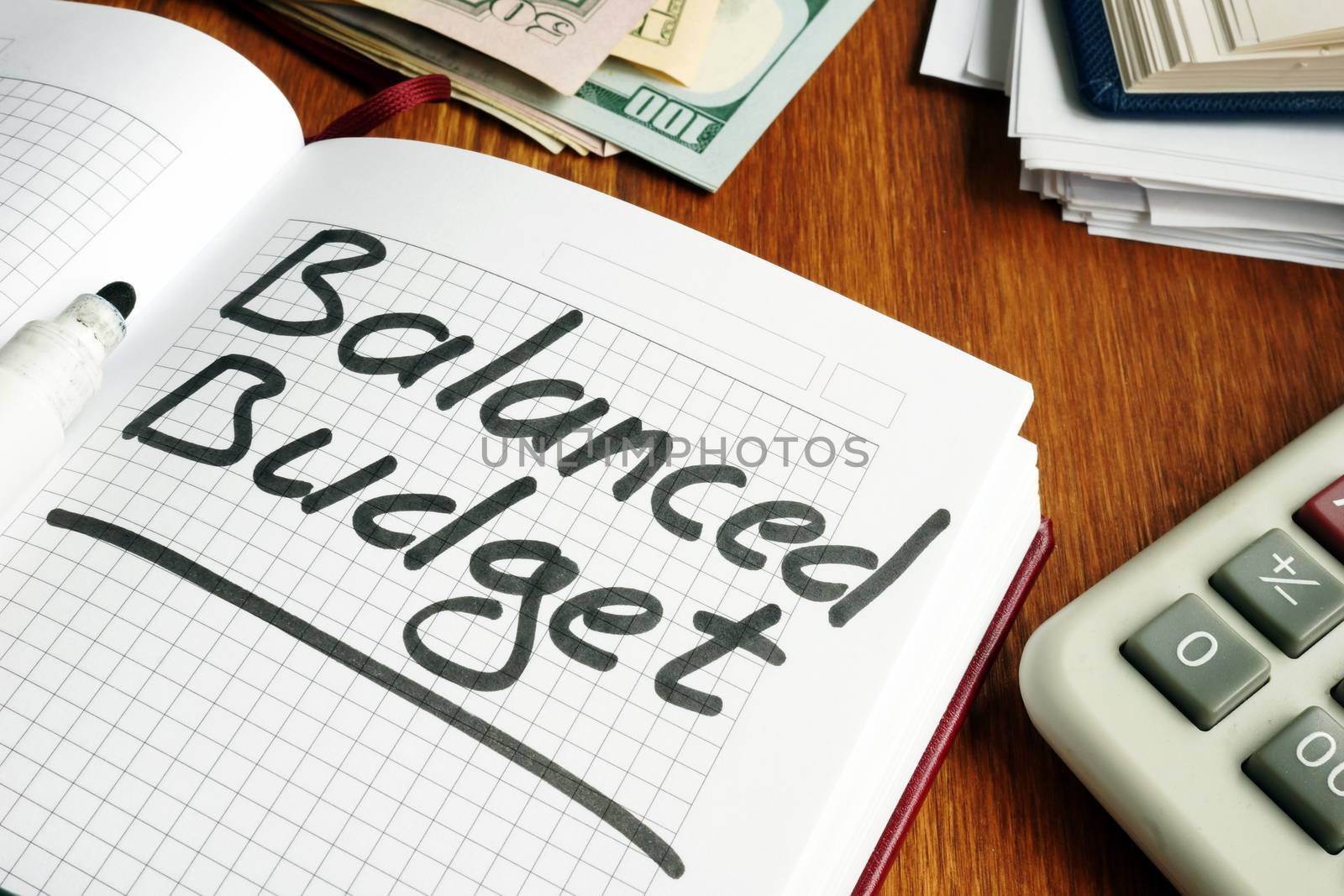 Balanced Budget calculations in the notepad. by designer491