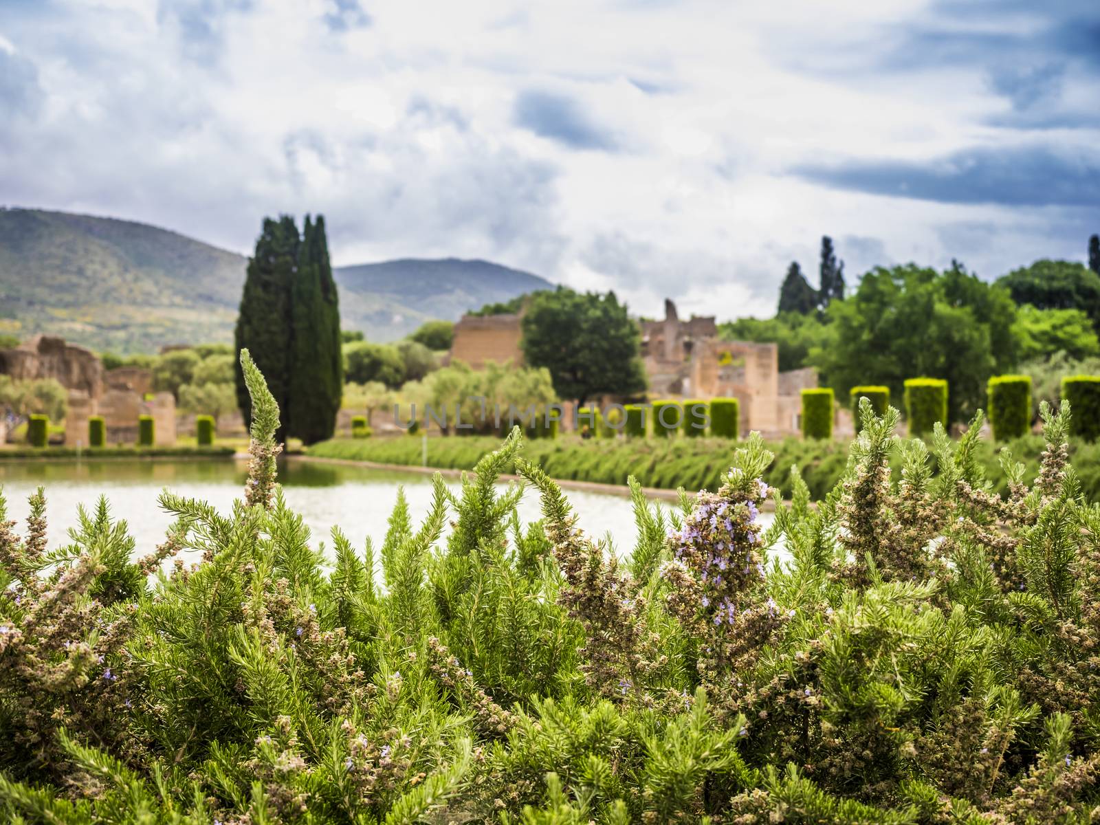 Ancient ruins of Villa Adriana, residence of the emperors of Rome.