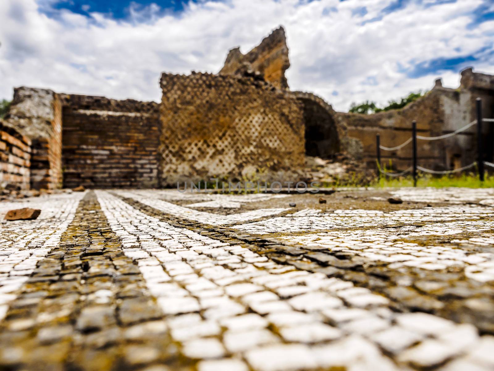 Ancient ruins of Villa Adriana, residence of the emperors of Rome.